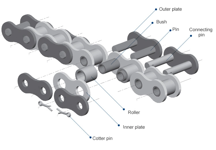 Factory Direct Sales OEM Agricultural Machinery Engineering Industrial Transmission Conveyor Roller Chain